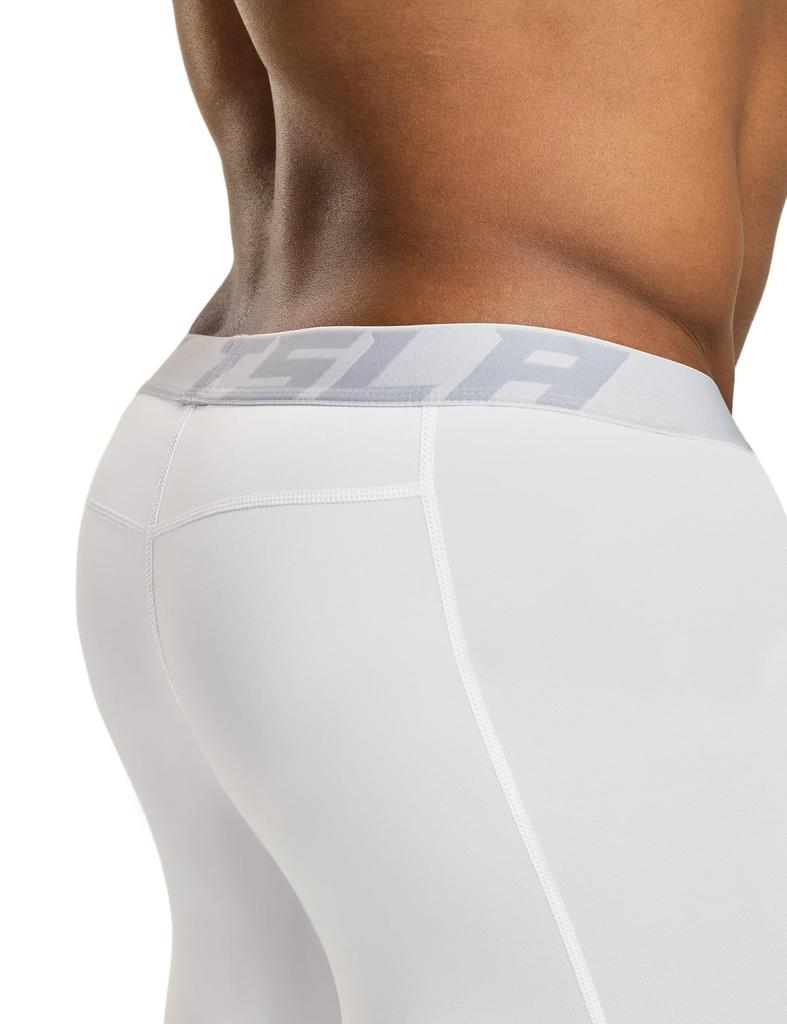 Tesla Getry Kompresyjne i do Biegania na Zimną Pogodę Długie Męskie Z Podszewką Polarową [Rozciągliwe, Ciepłe, Odporne na Zimno] Odzież Sportowa, Legginsy, Bielizna Termiczna, Odzież,