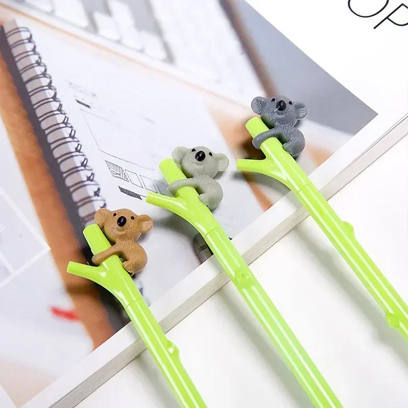 3pcs Cute Koala Gel Ink Pen Business 0.5mm Novelty Good School Office Supply Accessories Pens for Writing Gift Stationery