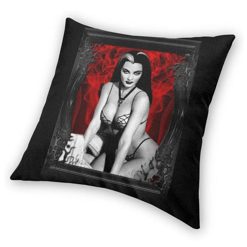 Lily Munster Frankenstein Pillowcase Printing Fabric Cushion Cover Decoration Throw Pillow Case Cover Home Zippered