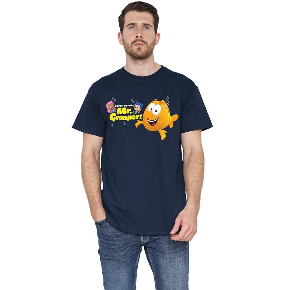 Bubble Guppies Super Duper Mr. Grouper T-Shirt S-5XL Navy XL