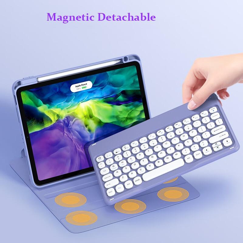 Tastaturhülle mit Stifthalter für Samsung Galaxy Tab A11 Plus 11" S11 X730 S9 S7 S8 A9 Plus S10 Lite Drehbarer Deckel Funda