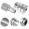 Pressure Washer Quick Connect Parts, NPT Water Sprayer Guns Hose Adapters Attachments for Outdoor Rustproof Garden Tool