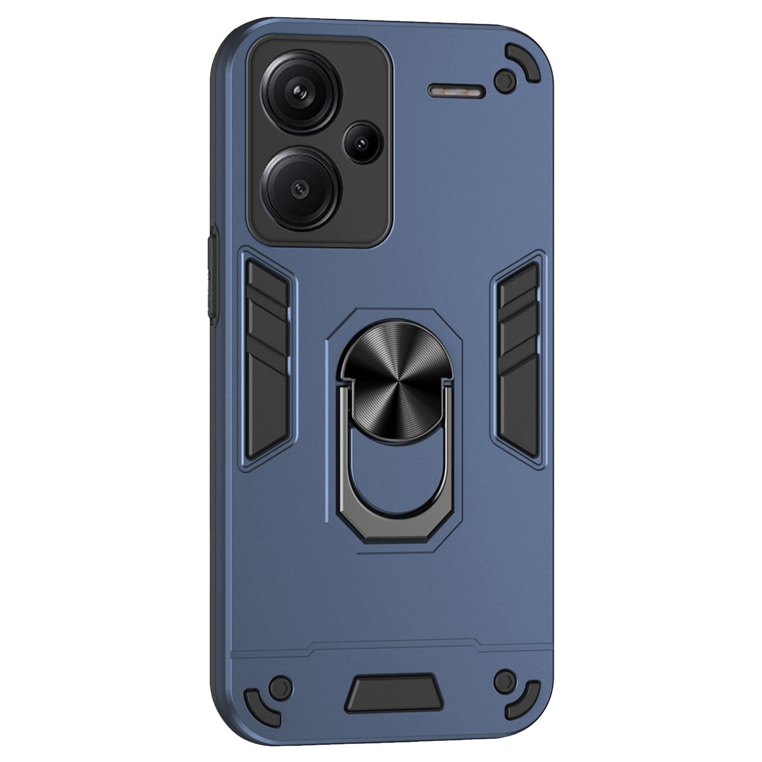 

For Xiaomi Redmi Note 13 Pro+ 5G Case Rotating Kickstand PC+TPU Phone Cover Blue