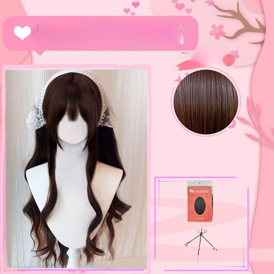 Girl's Long Wavy Wig - Lolita Style, Big Waves, Pure White Wig - Cosplay Wig for Anime