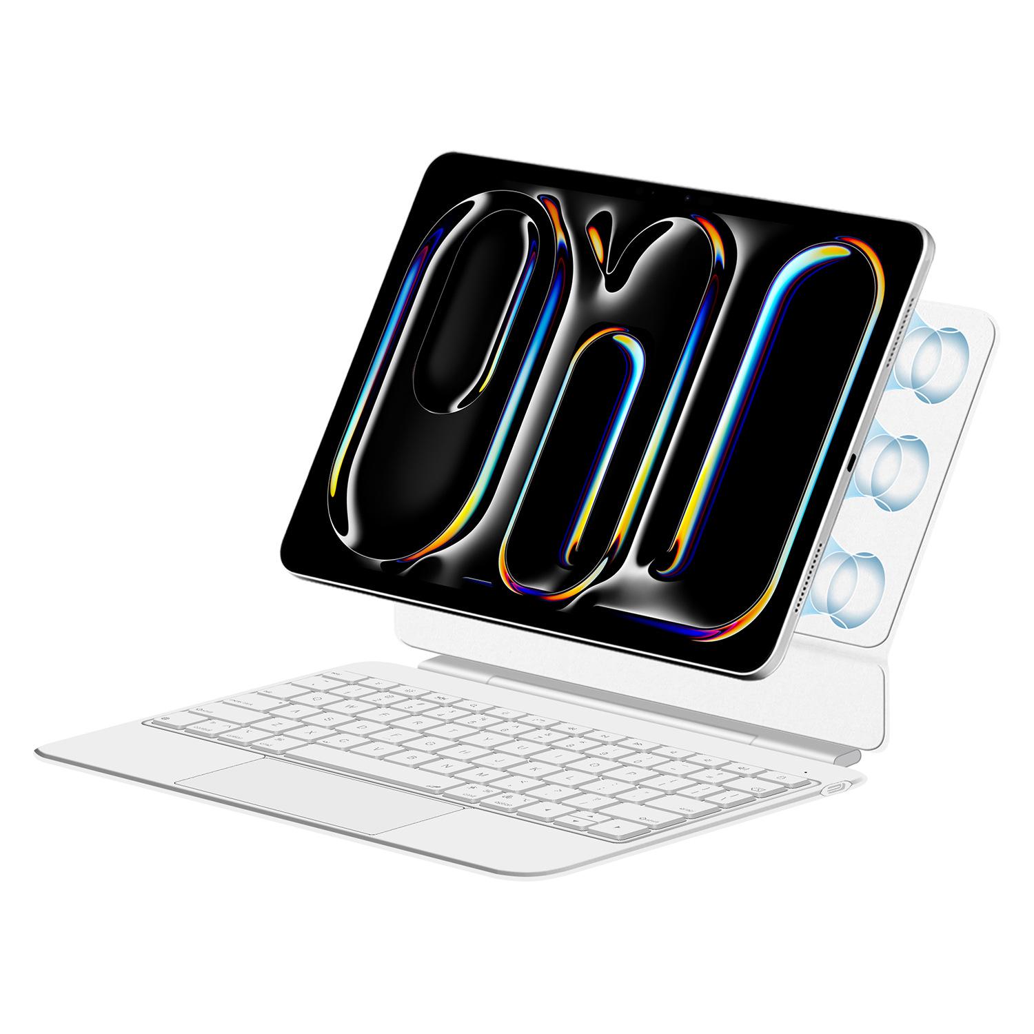 

iPad Tablet Bluetooth Touch Keyboard: Compatible with 6-row Magic Keyboard for iPad Air7/6, Pro13, Second Generation iPad Pro 11 2018-2022 белый