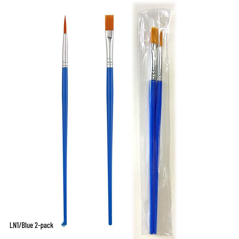 Digital Painting Brush Set: 5-Piece Nylon Bristle with Plastic Rods Blue 2 pieces