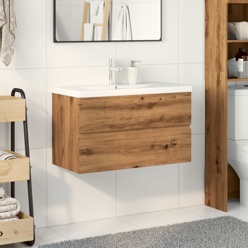 Cabinet With Sink, Artisan Oak, 81X39.5X49 Cm