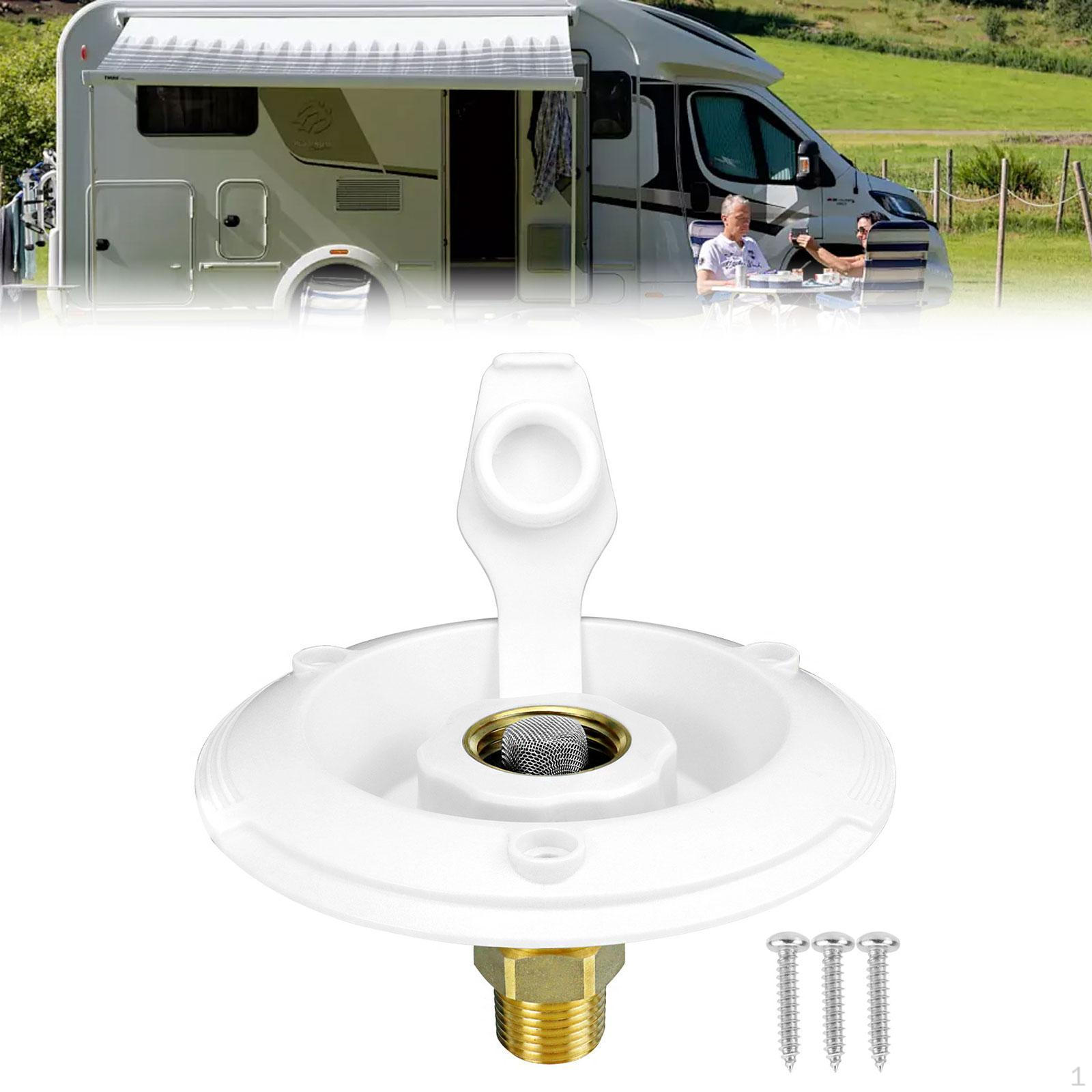 

1/2 NPT Наружная резьба Городской фланец Латунный RV Свежий вход для Морского белый