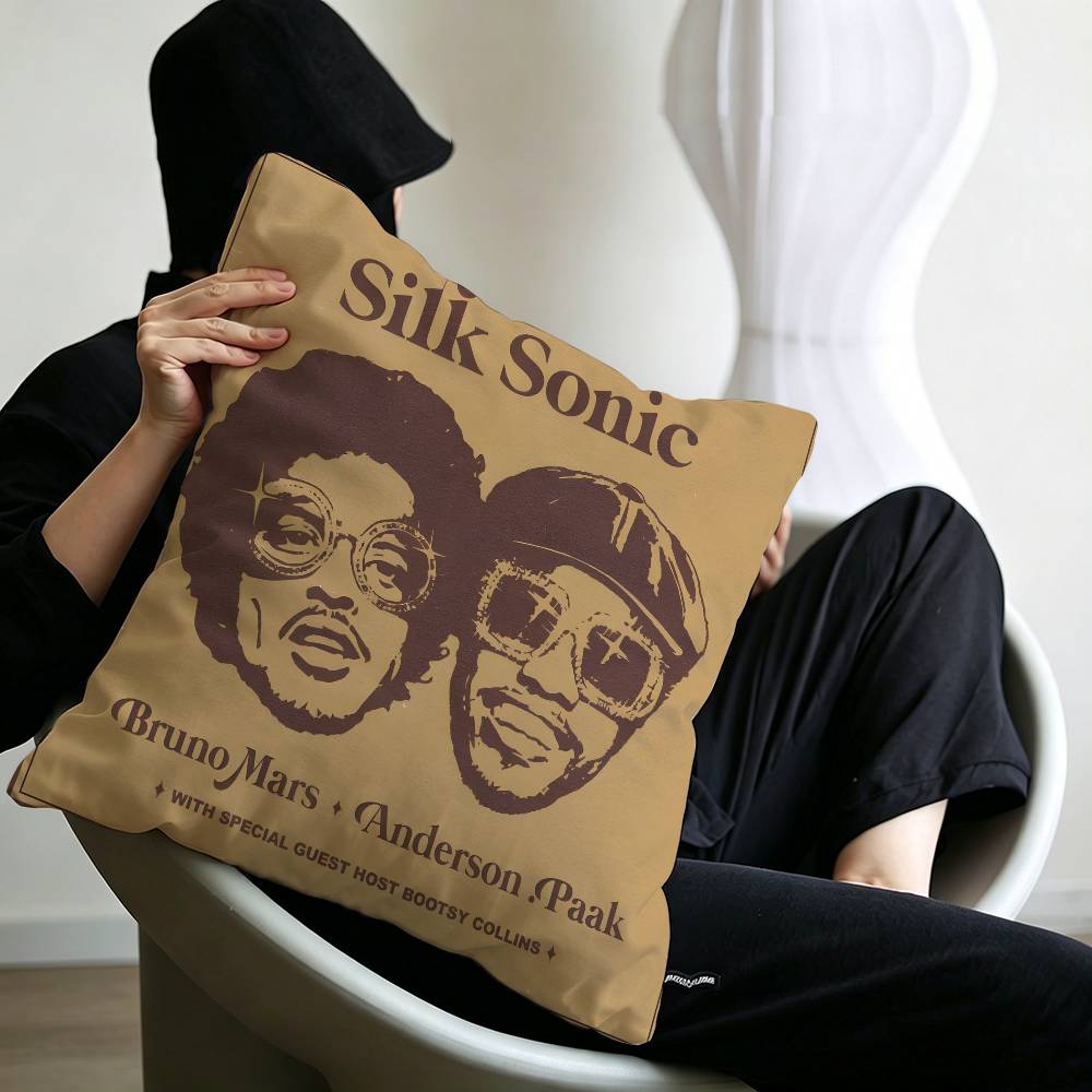 Singer Bruno Mars The Romantic Maple Design Cushion Cover Happy Autumn Harvest decor Holiday Decorati Pillow Cover