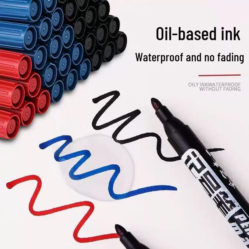 Black Broad Tip Quick-Drying Marker Pen for Express Logistics