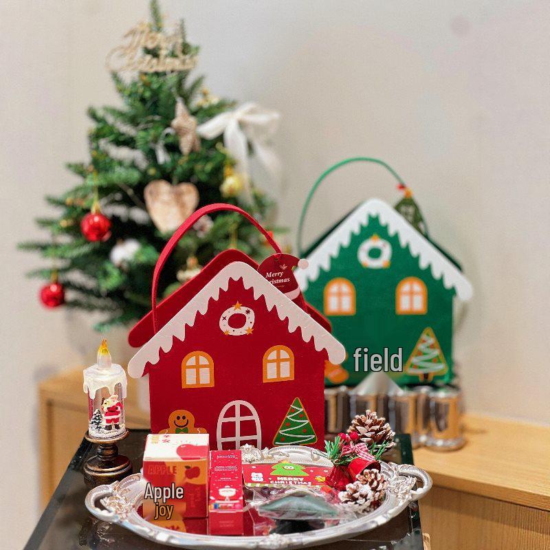 

Red Small House Handbag: Creative Christmas Gift Bag for Friends Red Small House*1