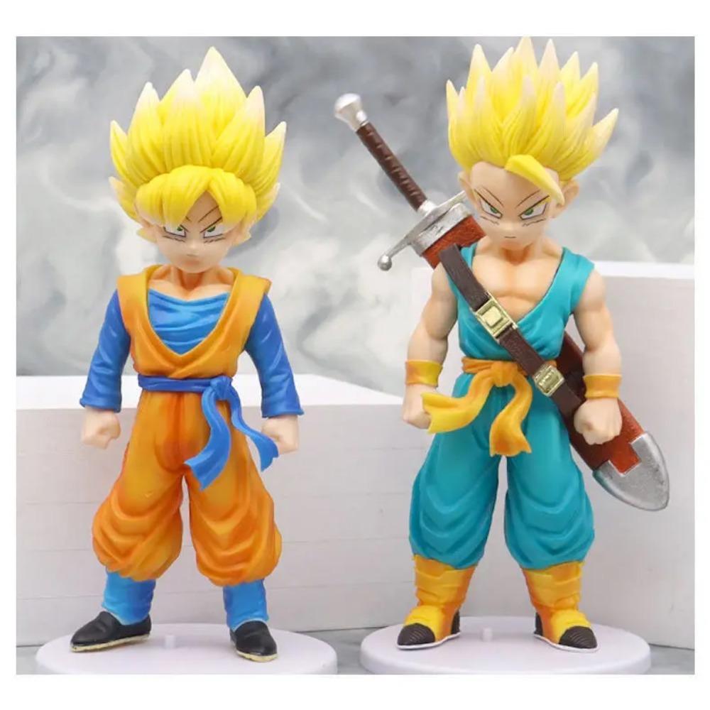 4 Pcs/Set 18-20cm Middle Size Dragon Ball Figure Super Saiyan Son Goku Torankusu Trunks Goten Figurine Model Dolls