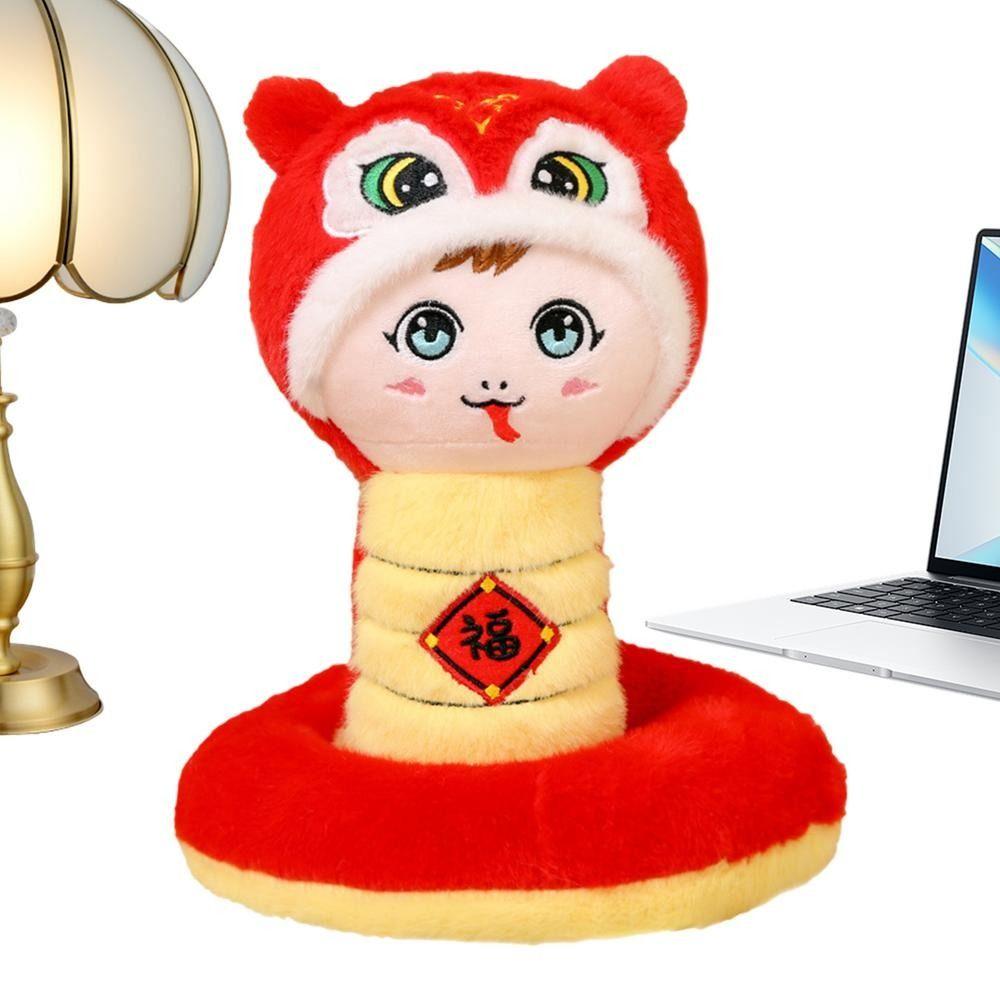 Stuffed Snake Plush Ornament Cartoon Zodiac Snake Doll Funny Zodiac Snake Mascot  New Year