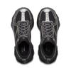 Li Ning Slip Resistant, Abrasion Resistant, Breathable Low top Chunky Sneakers Men's Black Silver AGCW055-2