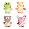 Yousheng Plush Animal Dog Chew Toy Boredom Stress Relief Squeaky Frog Cat Rabbit Plushie Bite Resistant Dog Teething Cleaning Interactive Animal