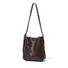 Vintage Oberleder Baum Rinderleder pflanzlich gegerbt Große Kapazität Tragetasche Damen Pendeln Einzelne Schulter Crossbody Eimer