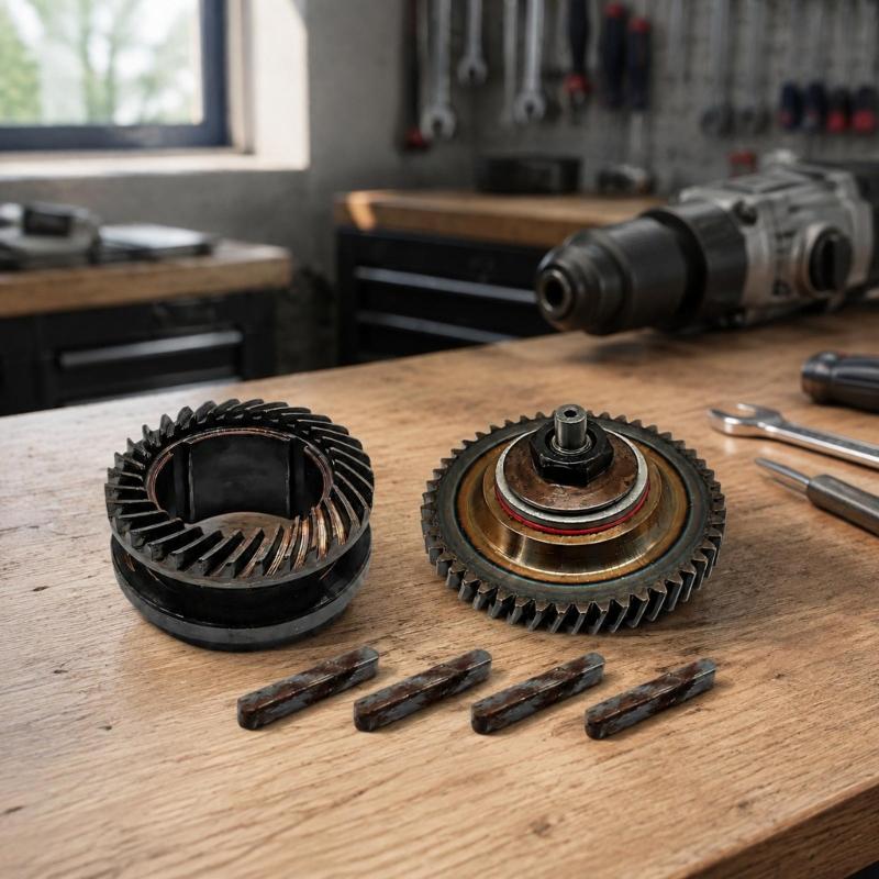 Replacement Transmission Gear Set with 49-Tooth Large and 31-Tooth Small Iron Gears for 26/28 Drilling and Impact Tool Repair