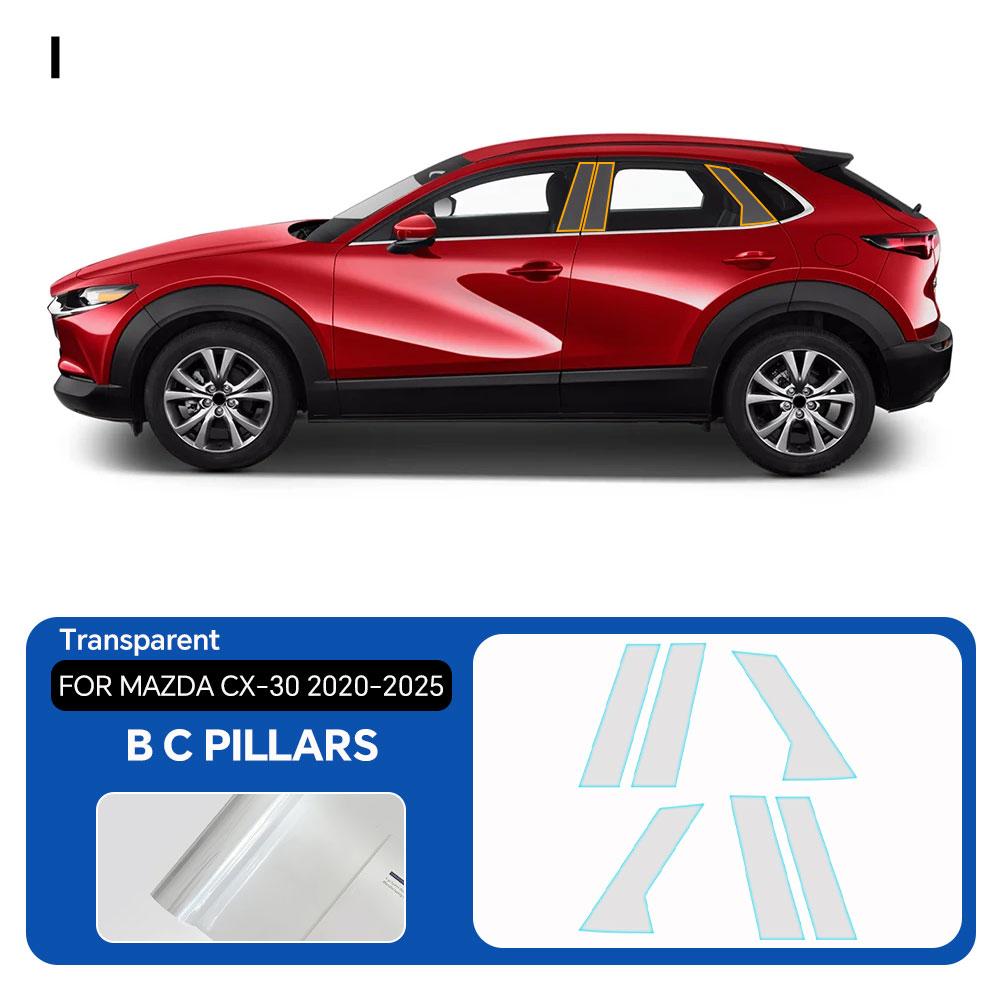 Per Mazda CX30 CX-30 -2025 Pellicola per Fari Pellicola per Specchietti Retrovisori Pellicola Protettiva per Montanti B C TPU Pre-tagliata Antigraffio Riparativa Trasparente