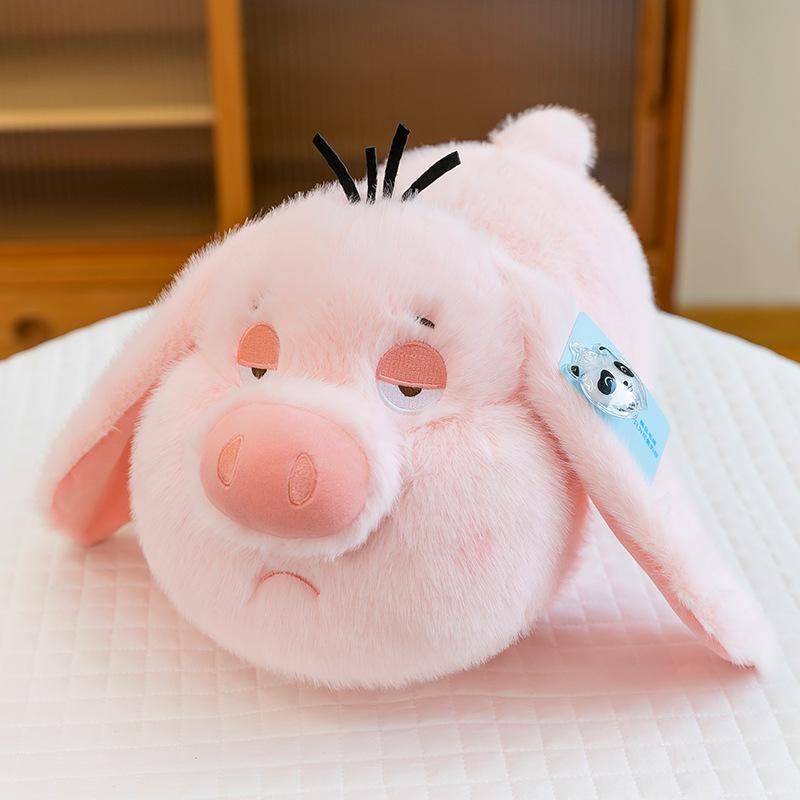Cute pink pig doll plush toy queen bed sleeping pillow girl heart rag doll birthday gift