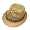 Britische Männer Strandsonnenhüte Sommer Cowboy Fedora Retro Jazzhut Atmungsaktive Strohhüte Outdoor Panama Mann Gentleman Urlaubs-Sonnenhut