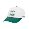 Sporty Rich Health Is Wealth Logo Embroidered Ballcap White Alpine Ac040516006wh01