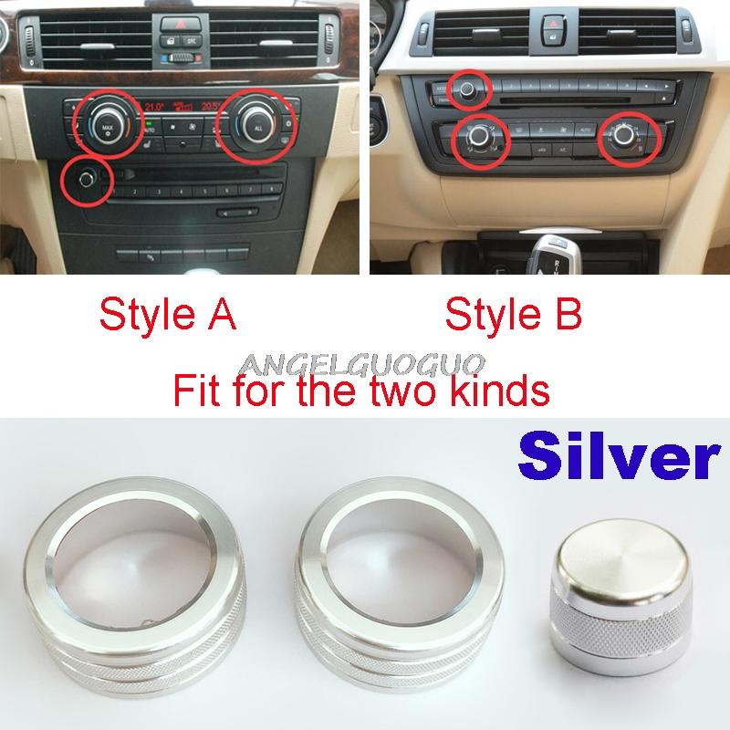 Car Air Conditioning Sound Knob Cover Interior Decoration For BMW 3 Series 2005-2013 E90 E91 E92 E93 ( 3 Or 4 Buttons