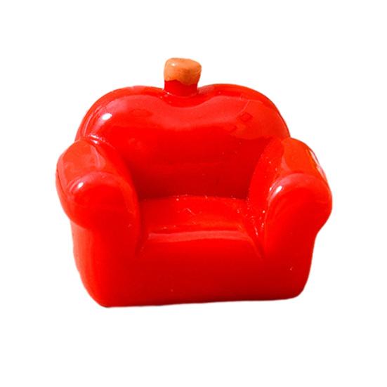 Miniature Dollhouse Furniture Accessories Mini Resin Fruit Theme Sofa Bed Table Bookshelf Statue for Fairy Garden Micro Landscape Home Decor