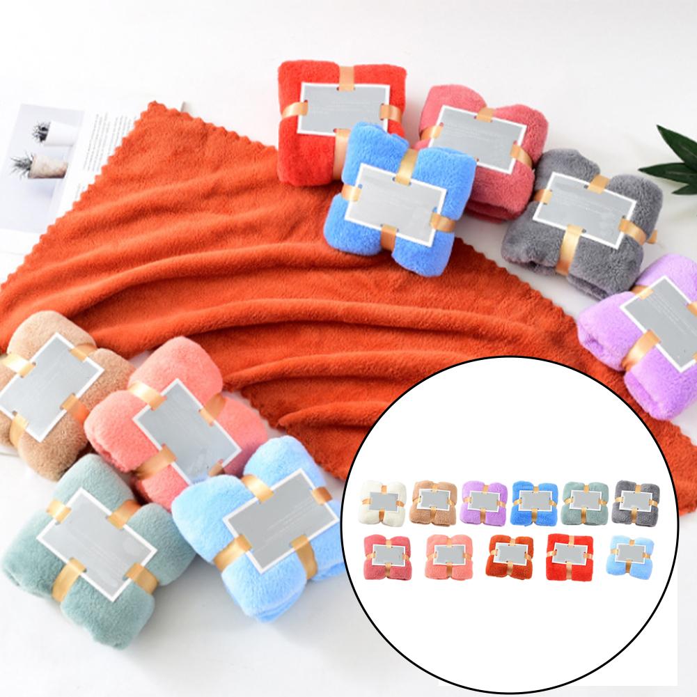 Soft Plush Feel Coral Fleece Towel Excellent Absorbency