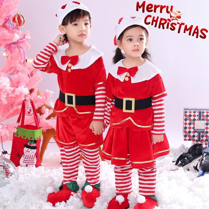 Joyful Christmas Elf Toddler Outfit For Xmas Party Claus Costume