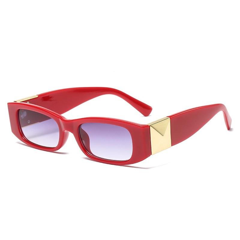 Fashion New Square Small Frame Sunglasses Women Personalized Trendy Stripe Sun Glasses Men Rectangle Eyeglasses Uv400