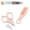Eliter Hot Sell in Stock 4 in 1 Baby Brush and Comb Sets Manicure Brush Baby Grooming Kit Babi Groom Kit