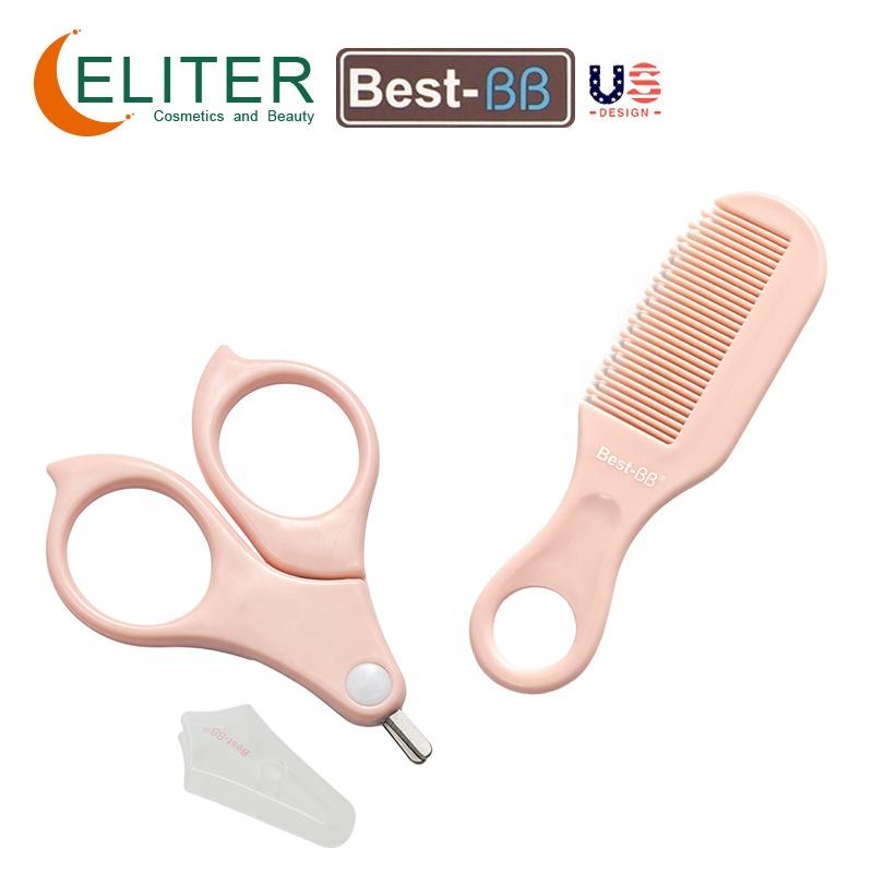 Eliter Hot Sell in Stock 4 in 1 Baby Brush and Comb Sets Manicure Brush Baby Grooming Kit Babi Groom Kit