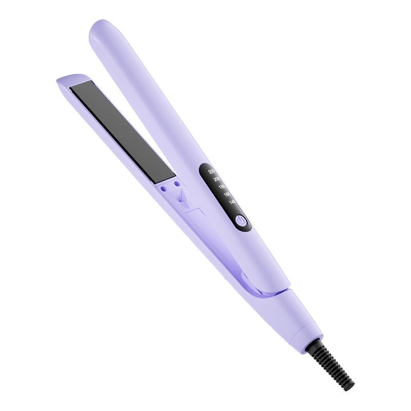 Compact Dual-Use Hair Straightener & Curler with Multi-Gear Temperature Control