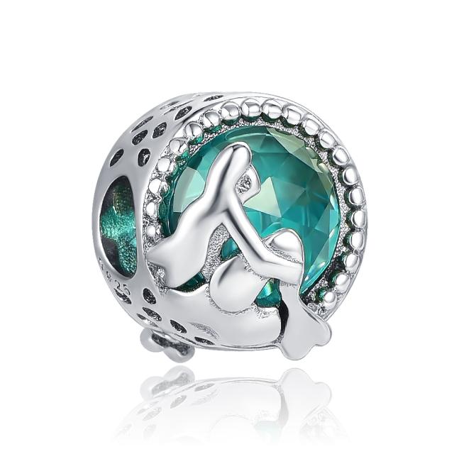 925 Sterling Silver Dumbo and Mrs. Jumbo Clover Butterfly Flower DIY Fine Beads Fit  Charm Bracelet Jewelry F039