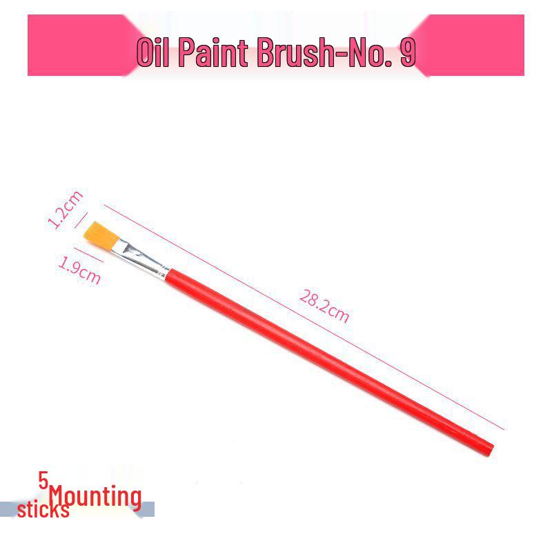 Small Flat Head Nylon Hair Paintbrush for Touch-Ups: Industrial & Art Use.