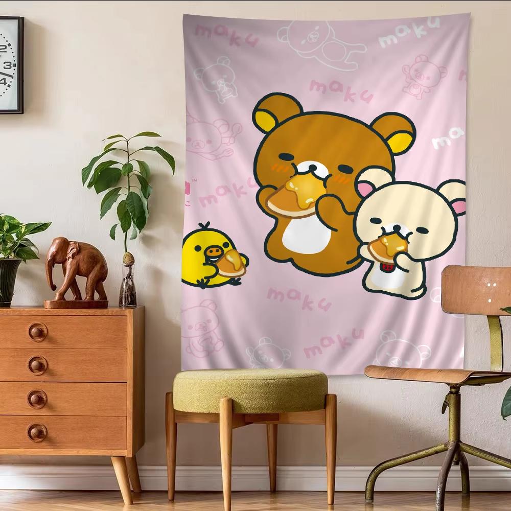 Cute Rilakkuma Hippie Mandala Tapestry Bohemian INS Home Wall Decor
