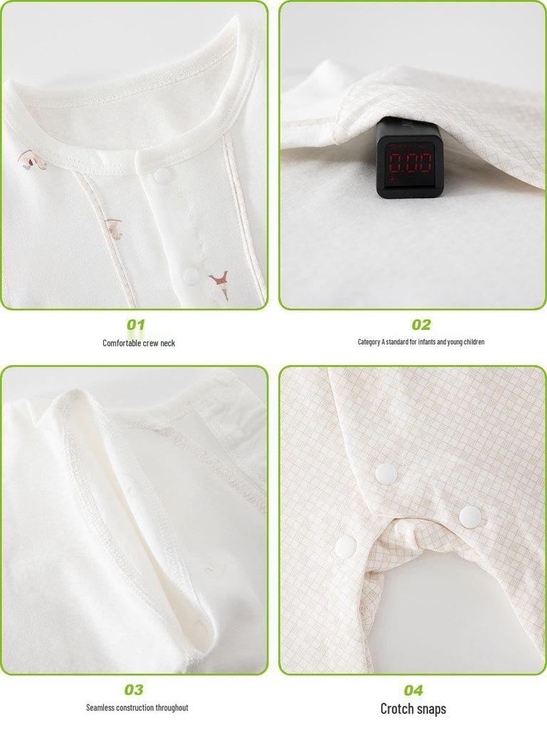 French Luxury Summer Infant Long Sleeve Cooling Jumpsuit