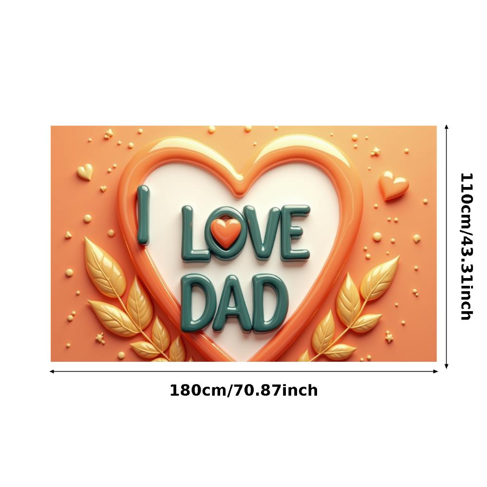 Decorative Tie Home Decoration Sentimental Design Love Dad Sign Orange Background High Quality Dad Celebration Banner
