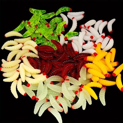 Soft Silicone Maggot Worm Soft Artificial Bread Worm Fishing Lure Earthworm Lures Worm Fishing Lures