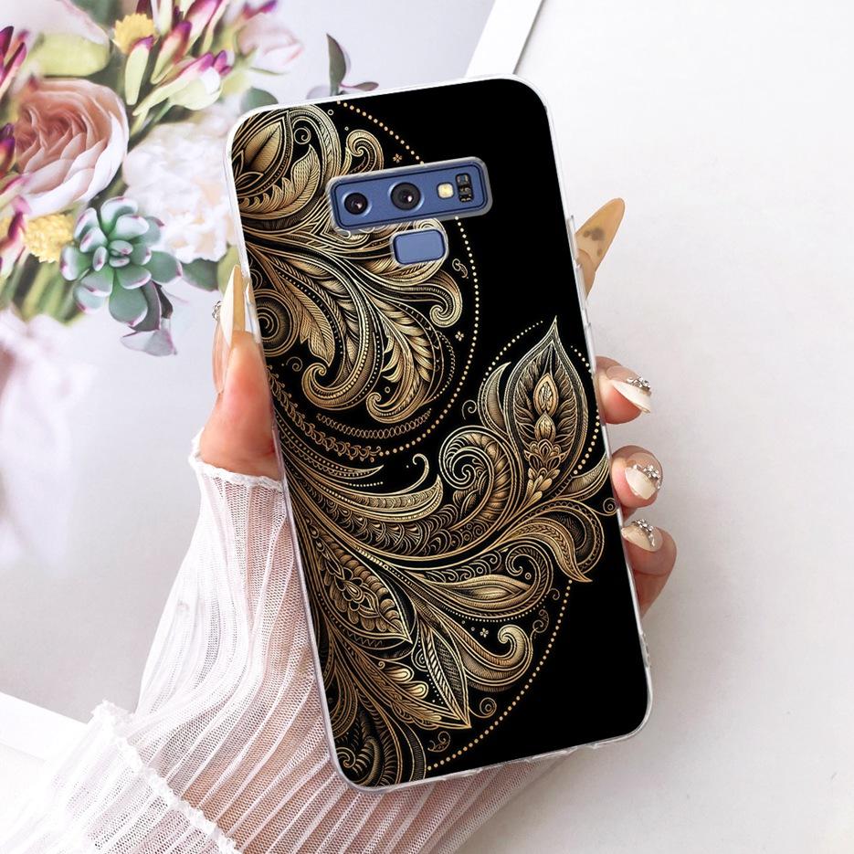For Samsung Galaxy Note 9 Case SM-N960F Luxury Flower Butterfly Painted Cover Soft Slim Phone Case For Samsung Note 9 Note9 Bags