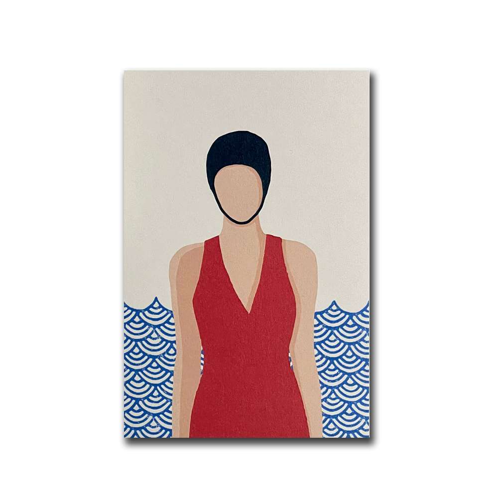 

Разнообразные женские пловцы, настенные художественные принты, скандинавские минималистичные постеры, холст, живопись для бассейна, картины для детей, декор для ванной комнаты 21cm×30cm NoFrame