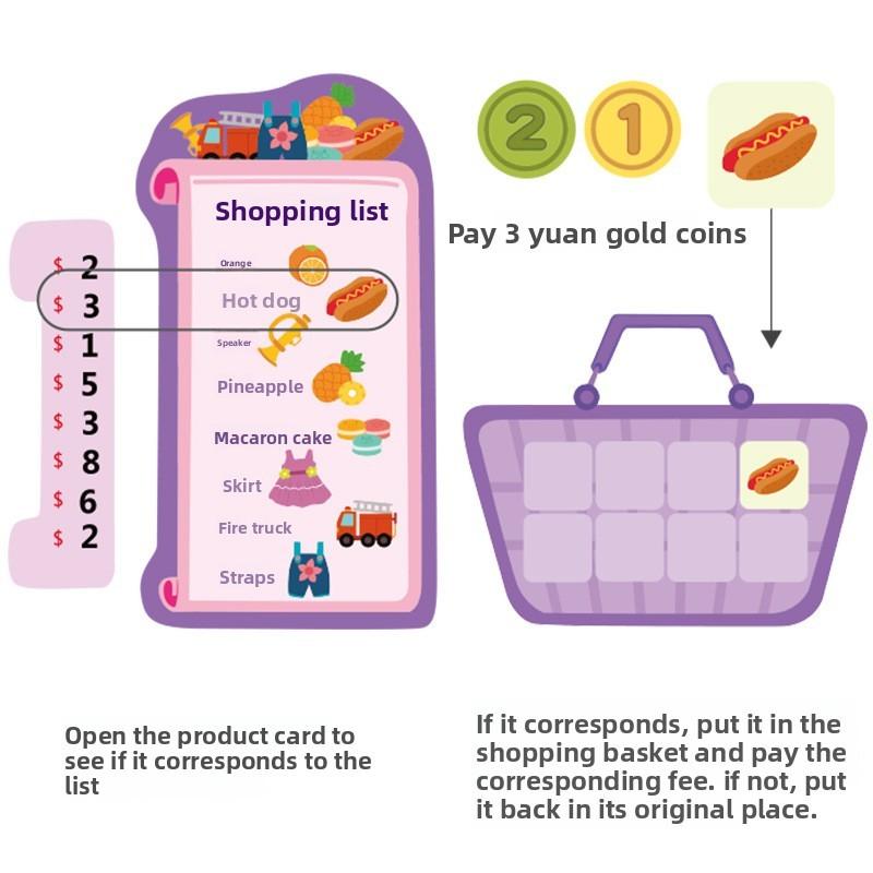 List Matching Shopping Toys Thinking Training Early Education Board Game Gift