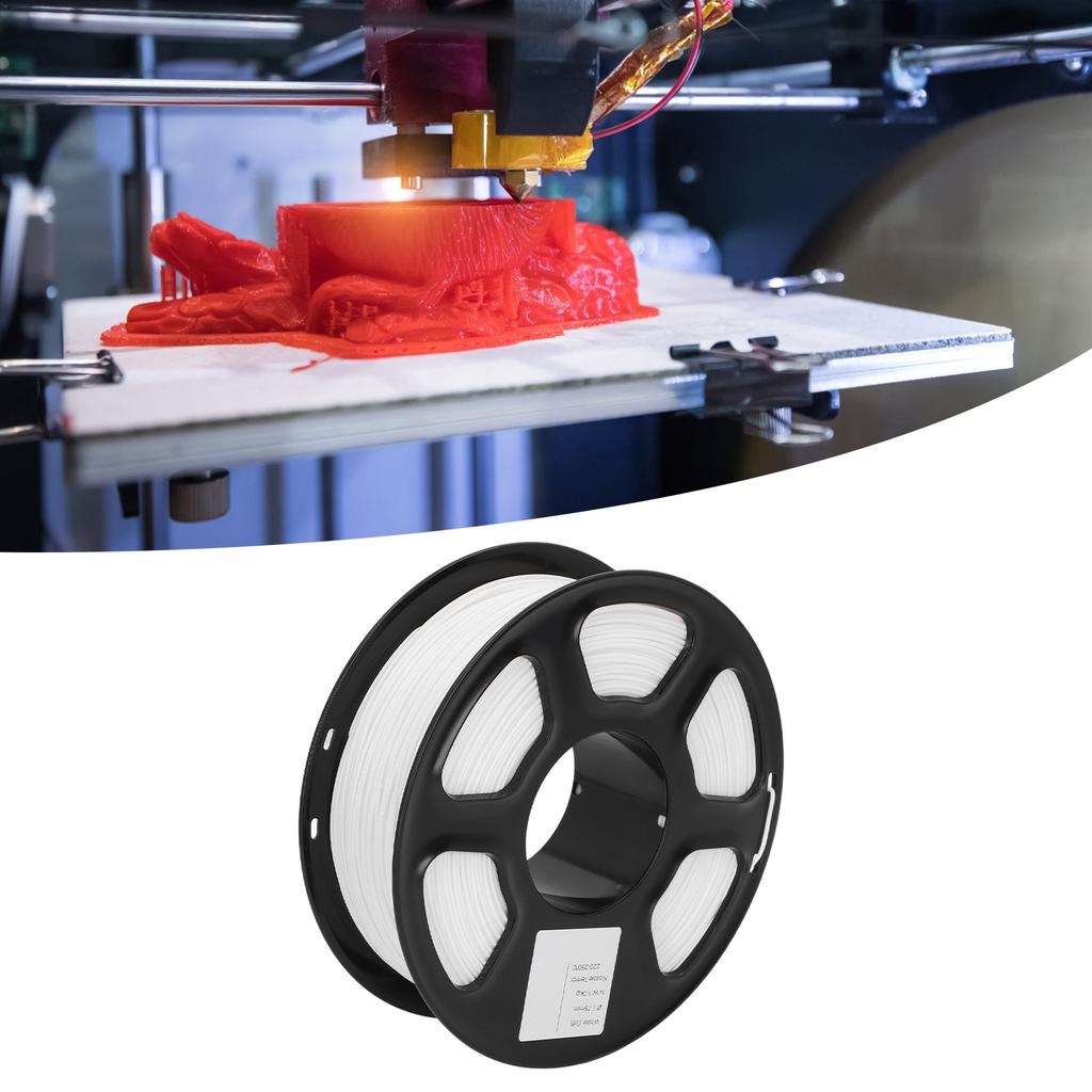 3D Printer Filament 1.75mm 2.2lbs Net Weight 220 to 250 Celsius Pure Color PETG Filament for Refilling Replacement