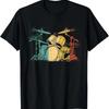 Drummer Retro Vintage Drum Set Drummers Men Drumming T-Shirt