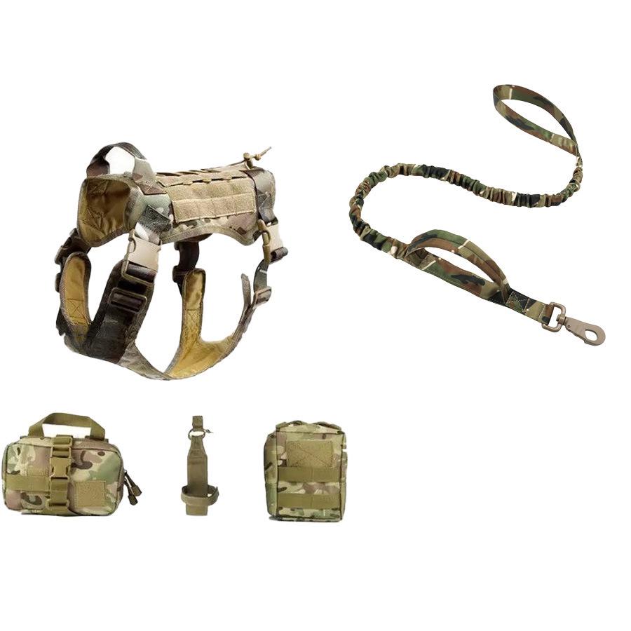 Medium & Large Breed Tactical Dog Vest Set: For Golden Retrievers & German Shepherds