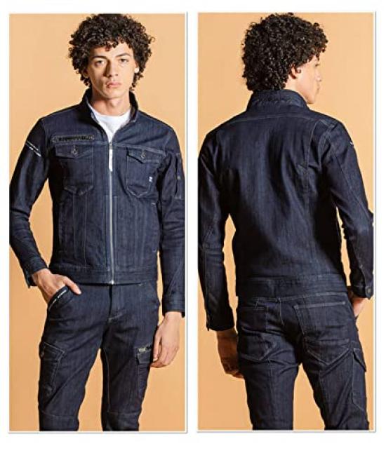 Eyes Frontier 3D Stretch Work Jacket Size 24 Deep Indigo 7280, Denim, Year-Round Workwear, LL,