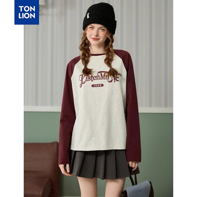 

TonLion Women s Raglan Long Sleeve T-Shirt L