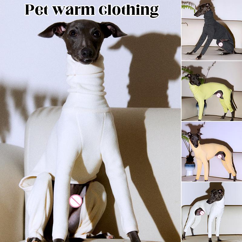 Haustier Winter Warmer Pullover mit hohem Kragen Windhund Hundeweste Jacke Verdicken Whippet Mantel Pullover Für Mittelgroße Große Hundekleidung