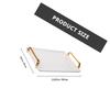 Large Plastic Rectangle Serving Tray Handles Coffee Table Tea Tray Household Storage Snack Fruit Decorative Teaware Accessory