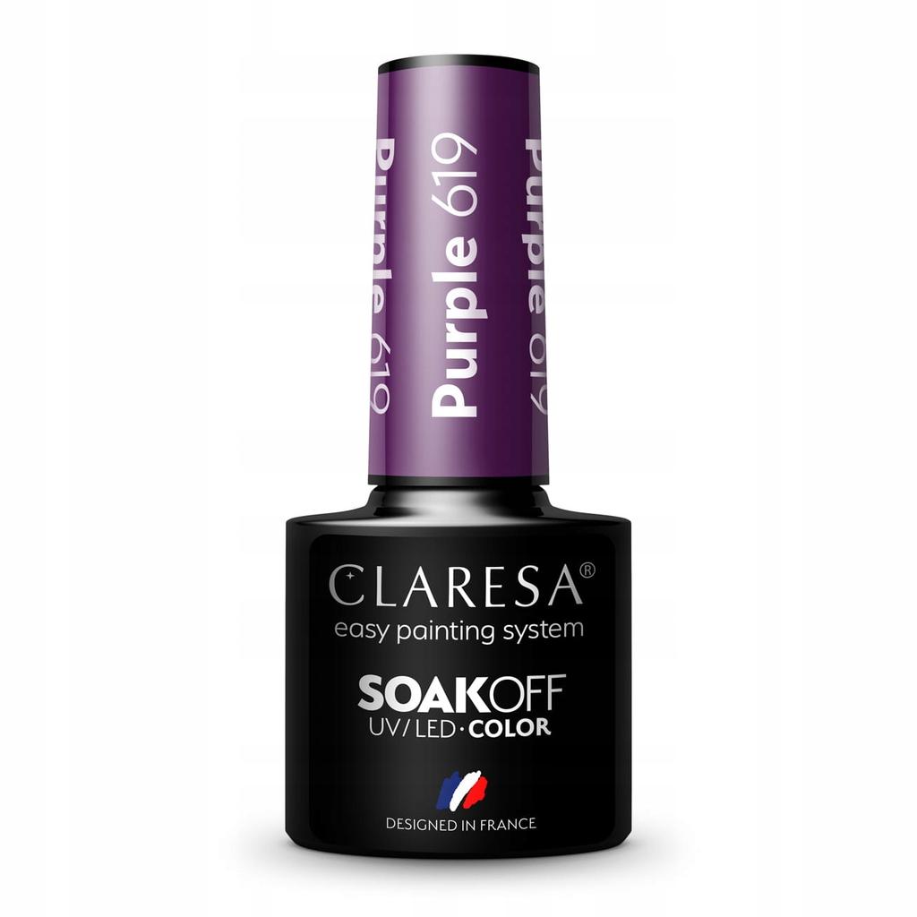 Claresa lakier hybrydowy purple 619 -5g